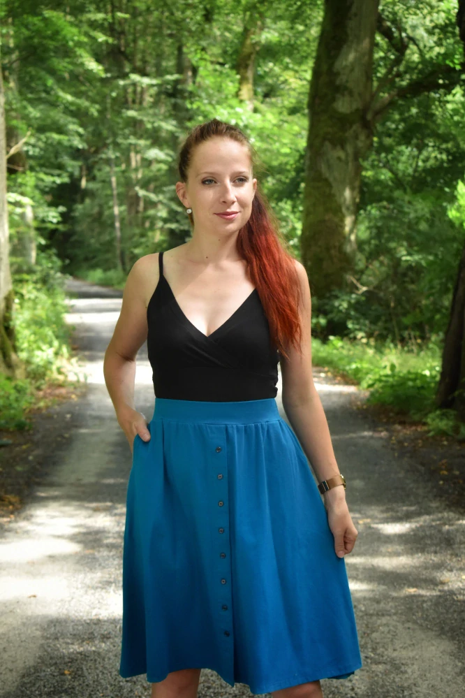 Sukně Evelína - PETROLEJOVÁ
