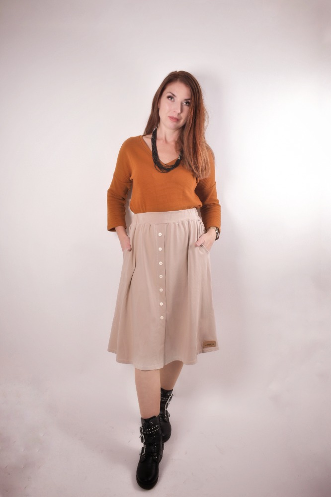 Sukně Evelína - BÉŽOVÁ