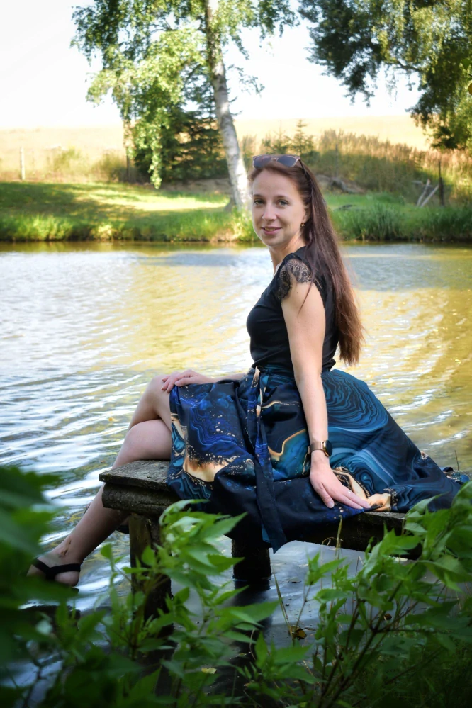 Zavinovací sukně BREEZE WRAP - OCEÁN
