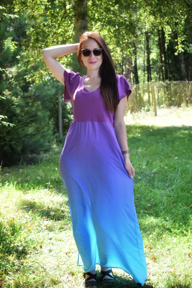 Šaty FLOWING CHARM - AMETHYST DUSK