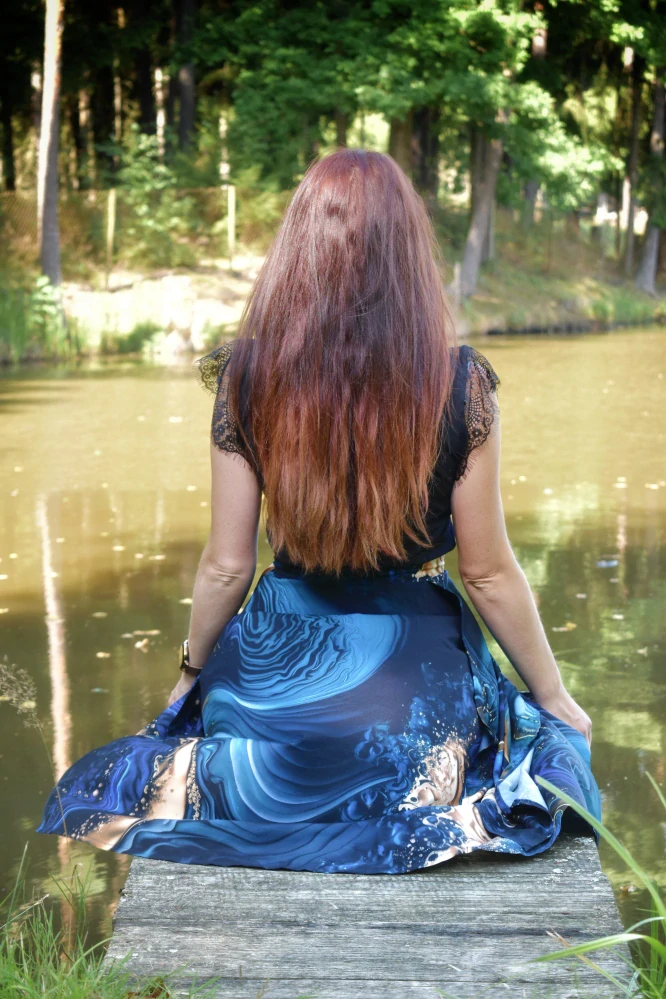 Zavinovací sukně BREEZE WRAP - OCEÁN