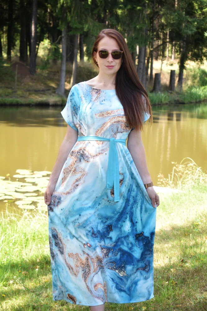 Letní šaty PAVUČINKA - OCEAN BLUSH