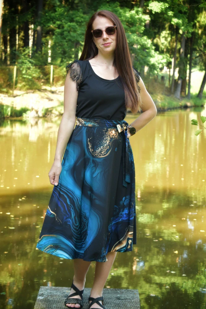 Zavinovací sukně BREEZE WRAP - OCEÁN