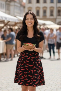 Šaty Lucy - Chilli papričky
