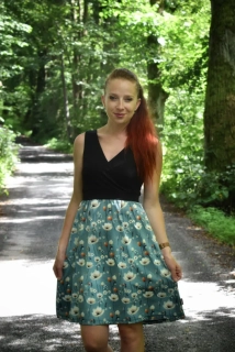 Šaty PRETTY - Květy na mátové