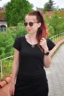 Tričko Ruffle Tee - Midnight black