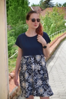 Šaty Lucy - Denim krajka