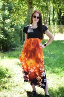 Šaty FLOWING CHARM - FLOWER FIRE0