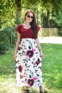 Šaty FLOWING CHARM - WINE ROMANCE