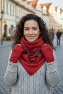 Šátkošála - COPÁNKY ČERVENÉ