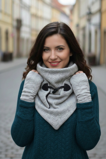 Šátkošála COPÁNKY - ŠEDÁ